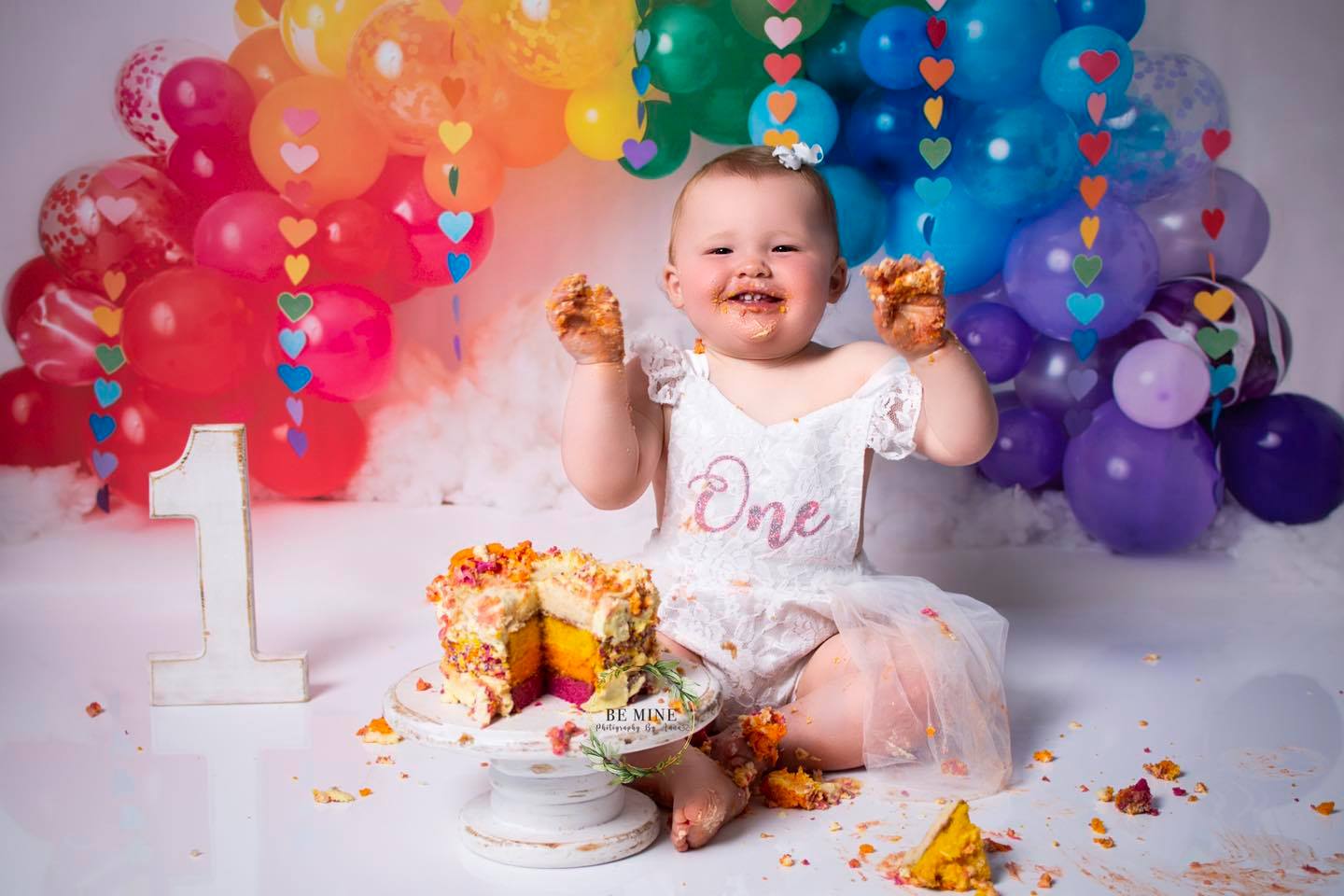 baby cake toddler portrait